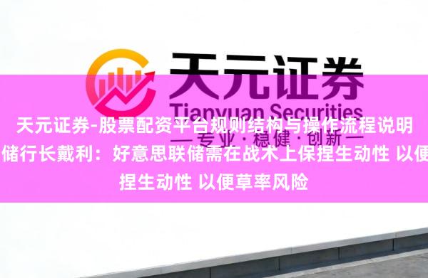 天元证券-股票配资平台规则结构与操作流程说明 旧金山联储行长戴利：好意思联储需在战术上保捏生动性 以便草率风险