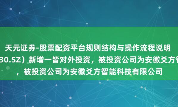 天元证券-股票配资平台规则结构与操作流程说明 科大讯飞（002230.SZ）新增一皆对外投资，被投资公司为安徽爻方智能科技有限公司