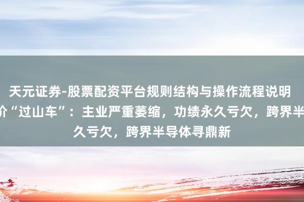 天元证券-股票配资平台规则结构与操作流程说明 *ST高科股价“过山车”：主业严重萎缩，功绩永久亏欠，跨界半导体寻鼎新